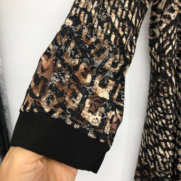 Initiatives Brown Abstract Patterned Robe Cardigan size M - Picture 7 of 15